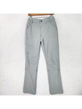 Gnara Pants Womens 4 GoFly Hiking Gray Outdoor Quick Dry Stretch Zip Pockets